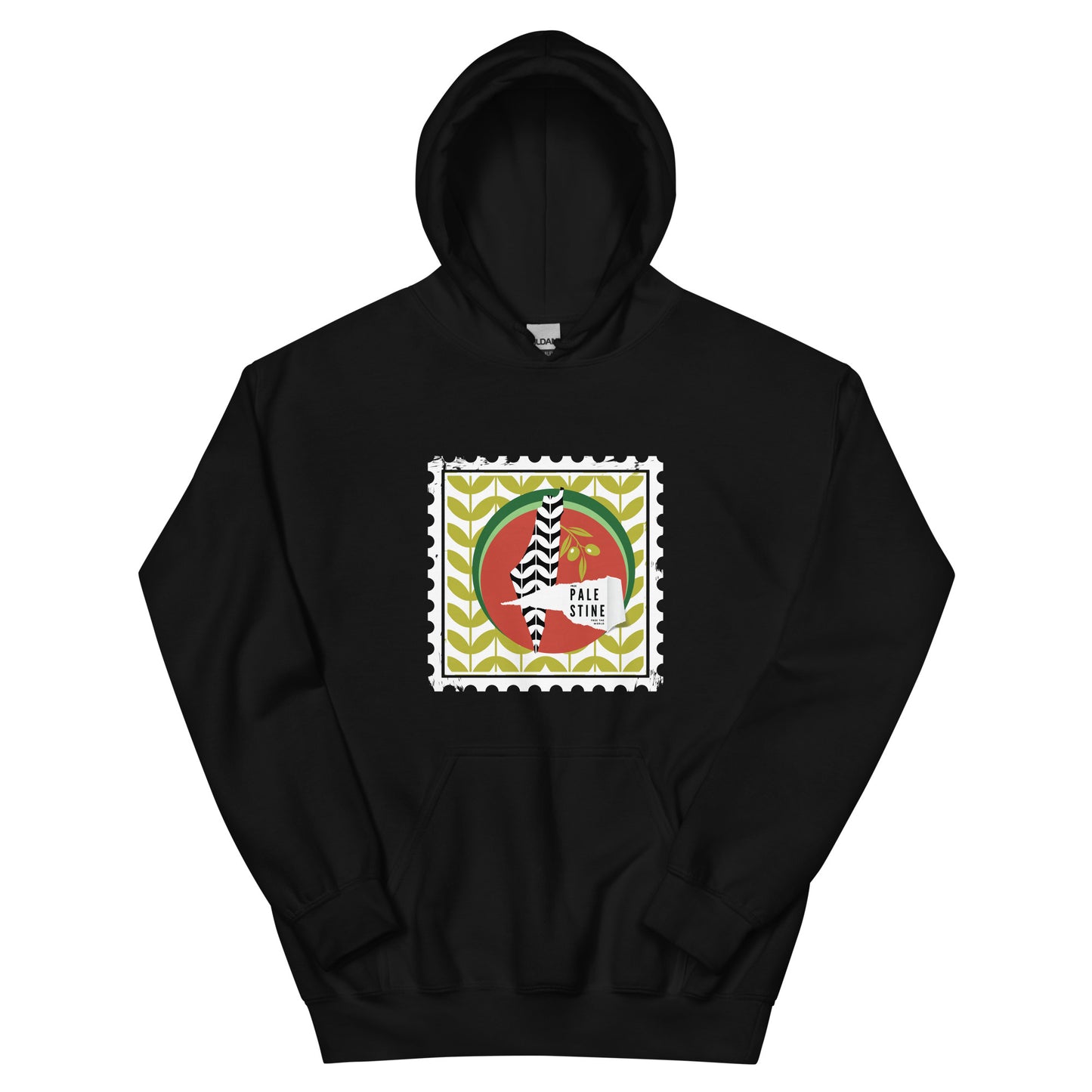 Palestine Stamp Black Hoodie | Palestine Shirt | Palestine Hoodie | Free Palestine