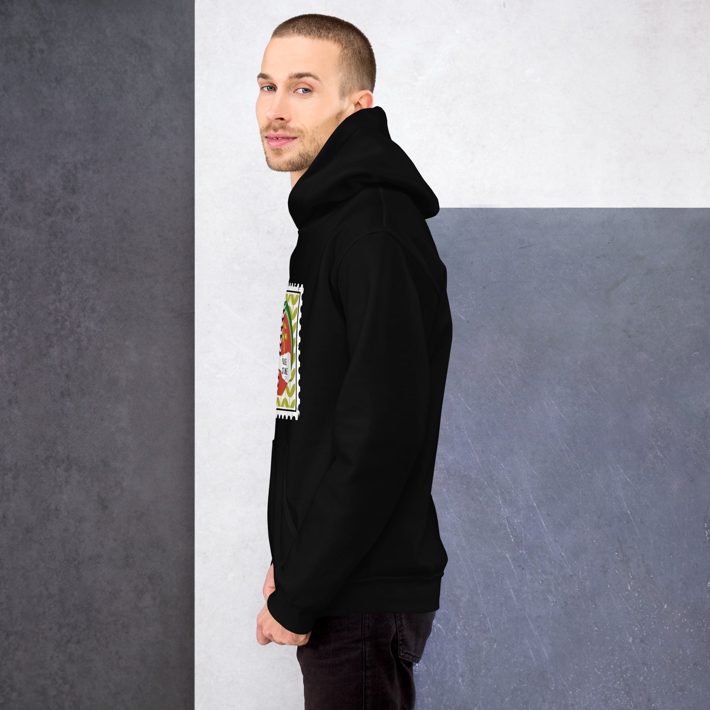 Palestine Stamp Black Hoodie | Palestine Shirt | Palestine Hoodie | Free Palestine