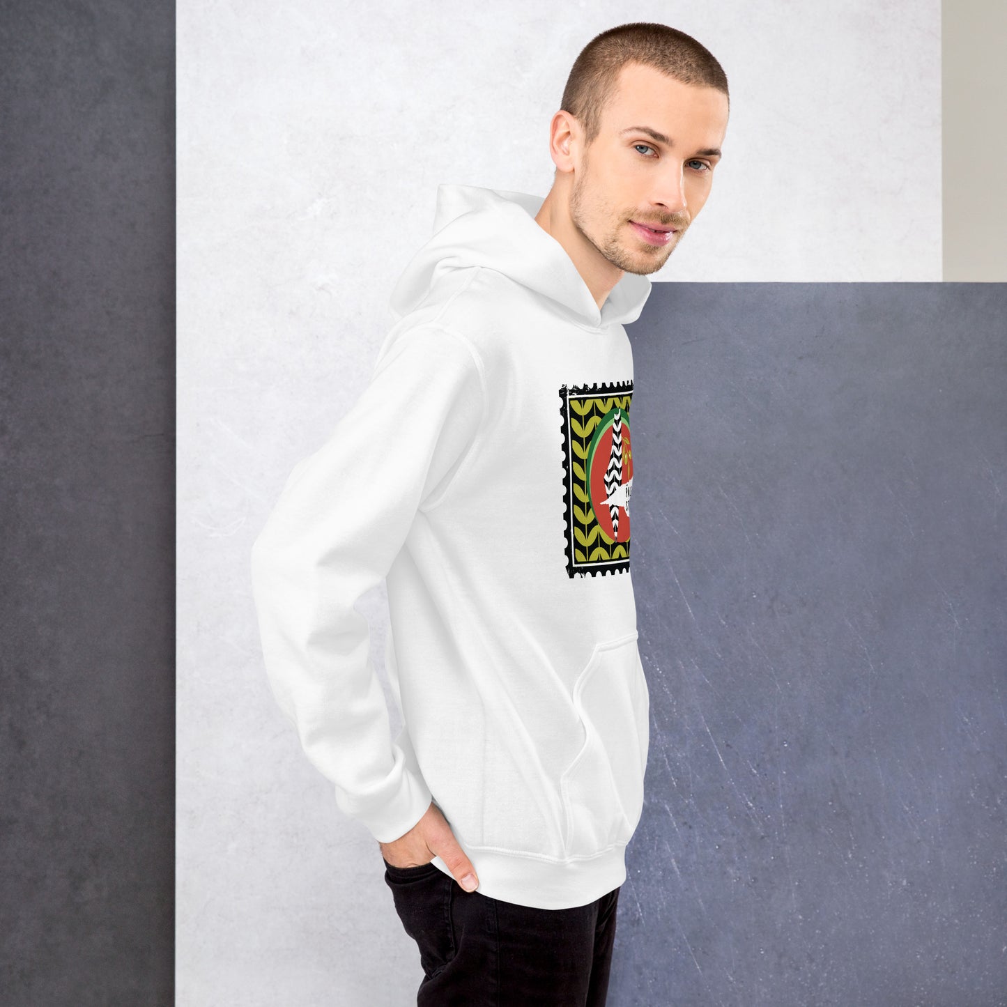 Palestine Stamp Black Hoodie | Palestine Shirt | Palestine Hoodie | Free Palestine